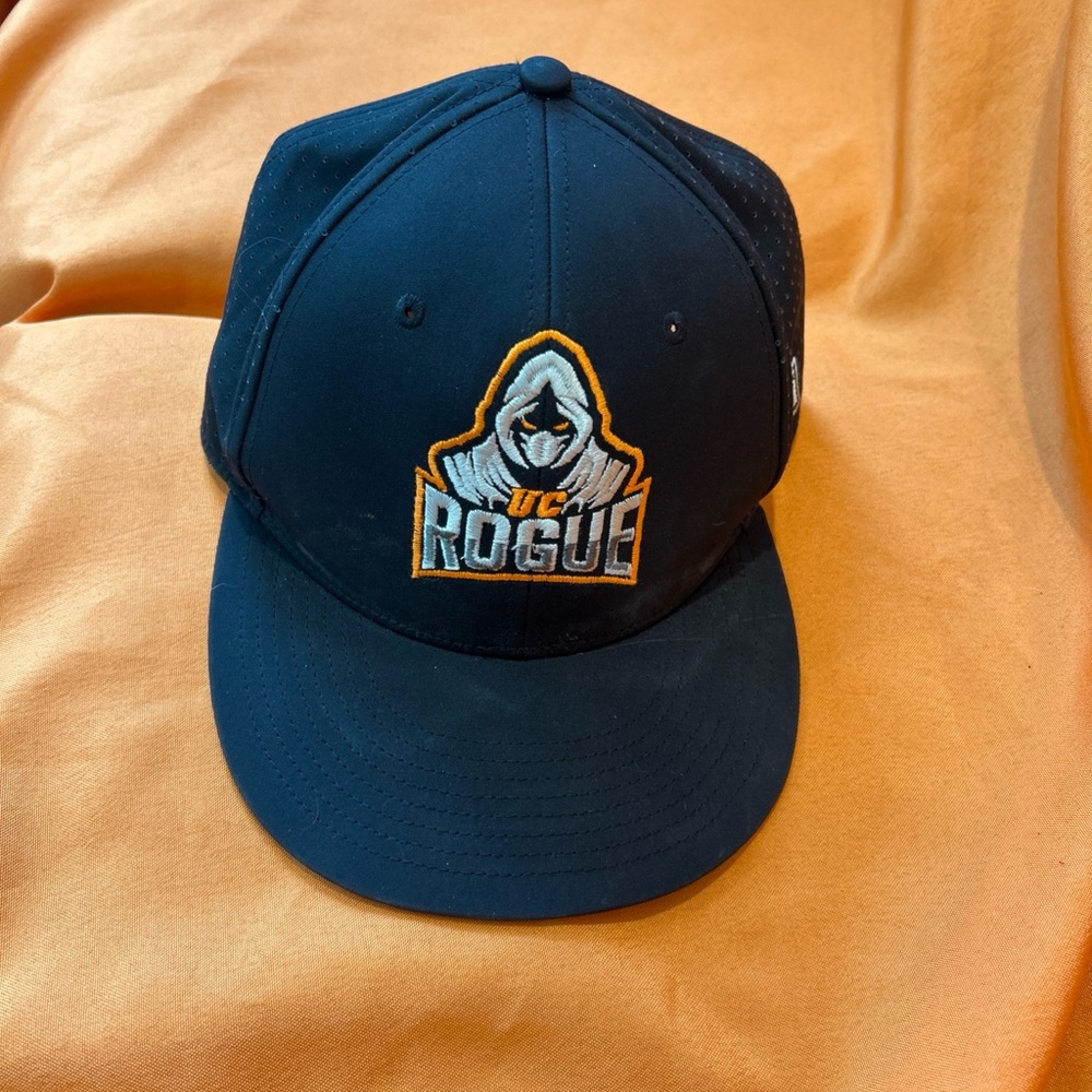 The Game Gray and Orange Embroidered Logo Baseball Cap